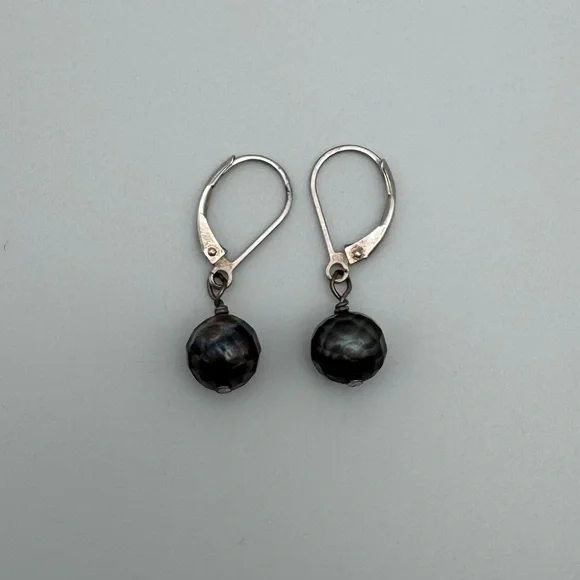 Sterling Silver 925 Pearl Dangle Earrings - Picture 2 of 5